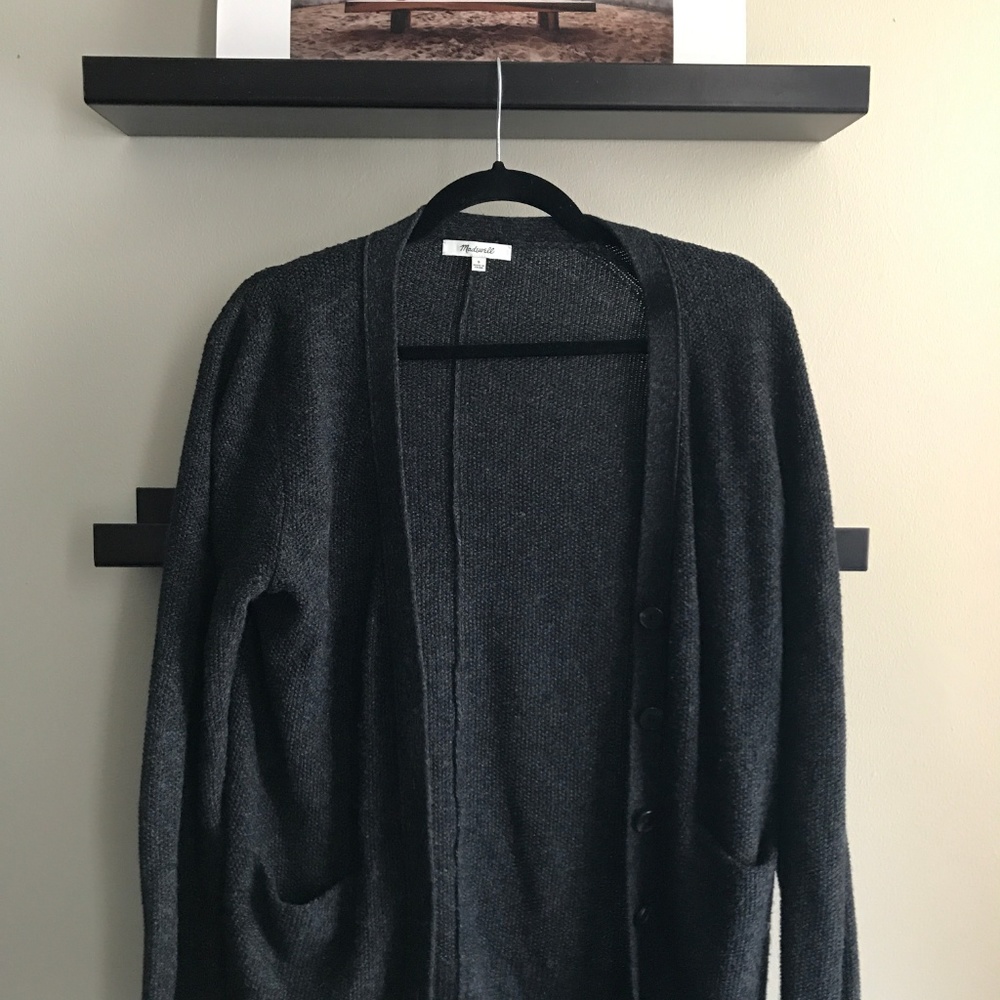 Madewell Gray Cardigan Sweater